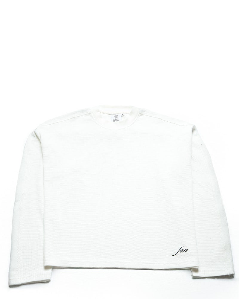 Waffle-Knit Long Sleeve